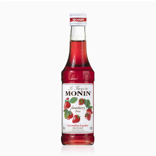 【新品】莫林MONIN草莓风味糖浆玻璃瓶250ml奶茶原料调酒调味咖啡