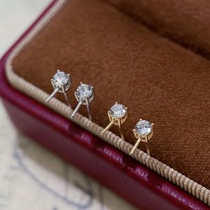 锦鸿珠宝经典18K金王妃耳钉托锆石珍珠耳饰空托diy配件万能AU750手工托