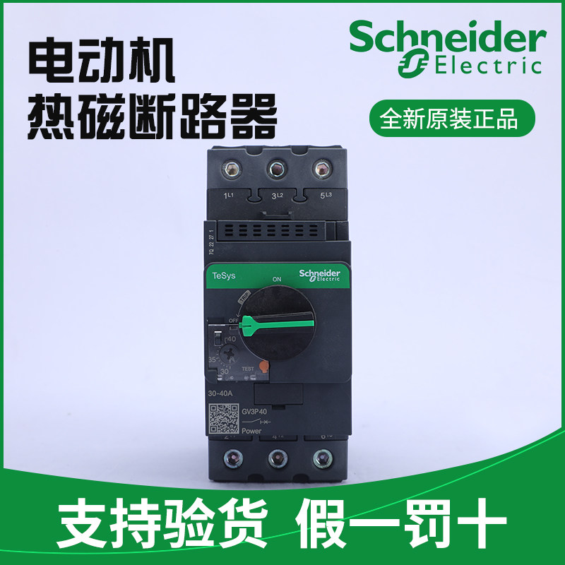 施耐德热磁电动机断路器GV3P40保护器P50P65P80马达接触器