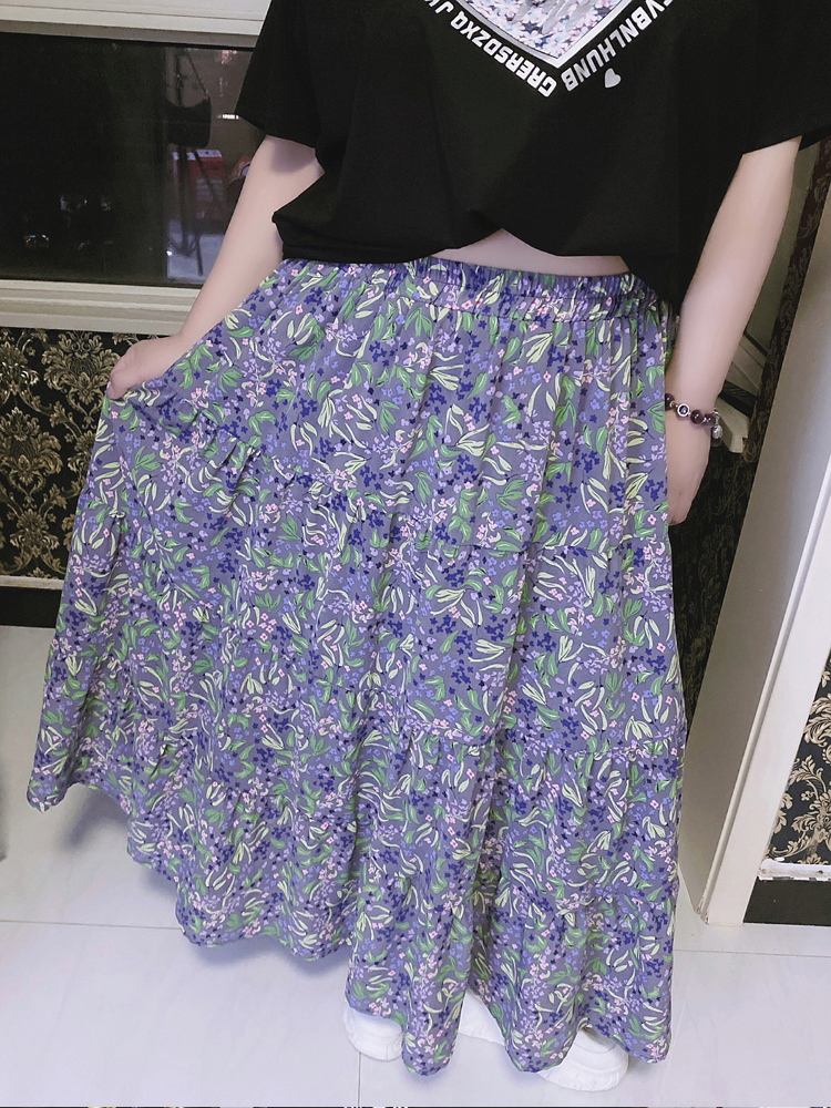 过膝长裙半身裙hello胖妞400斤