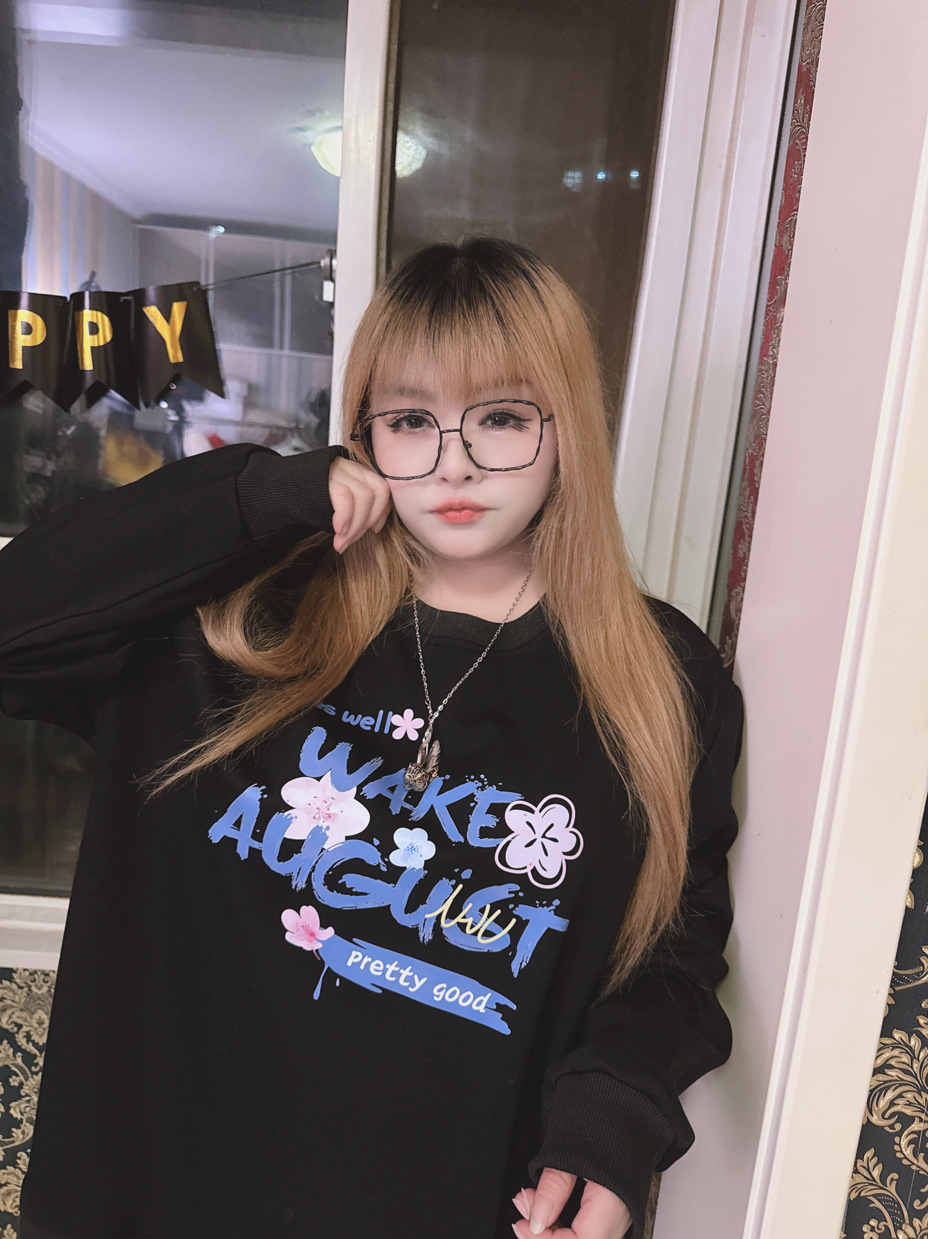 500斤甜美印花圆领卫衣春秋冬加绒宽松显瘦hello胖妞大码女装胖mm,女装/女士精品,大码内搭,淘宝优惠券,粉丝福利购,淘宝优惠卷