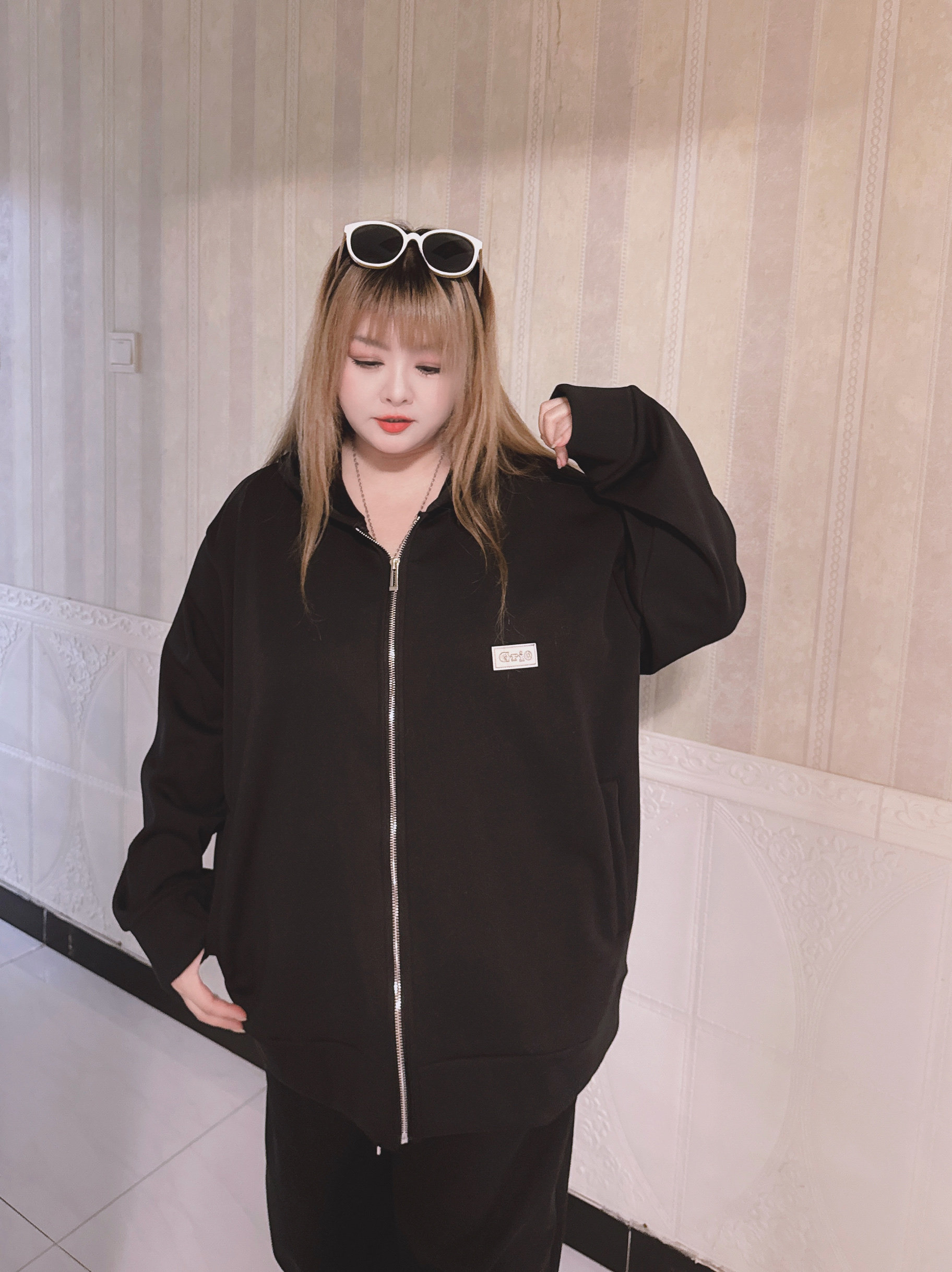 400斤百搭加绒卫衣开衫外套简约宽松显瘦帽衫hello胖妞特大码女装,女装/女士精品,常规大码外套,淘宝优惠券,粉丝福利购,淘宝优惠卷