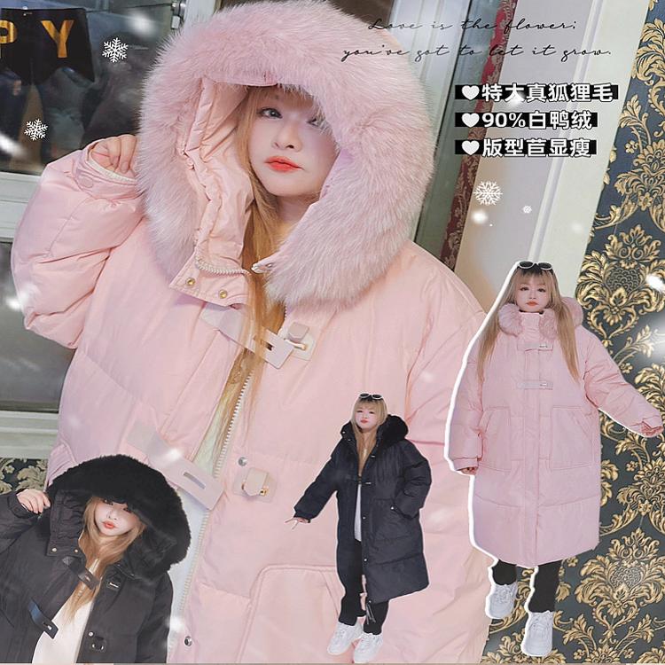 400斤工装羽绒服hello胖妞撞色