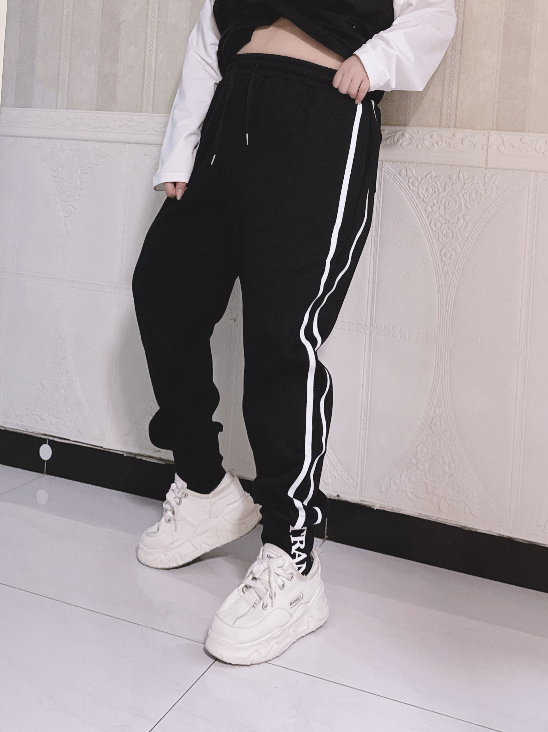 300斤加绒运动裤Hello胖妞冬保暖