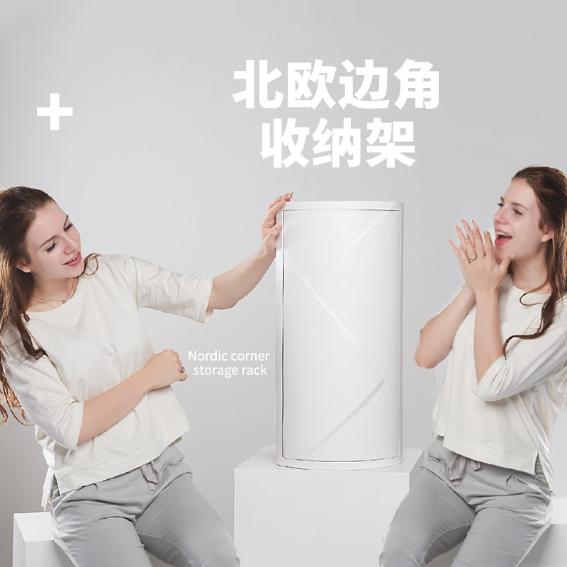 大容量旋转墙角洗漱台欧式置物架