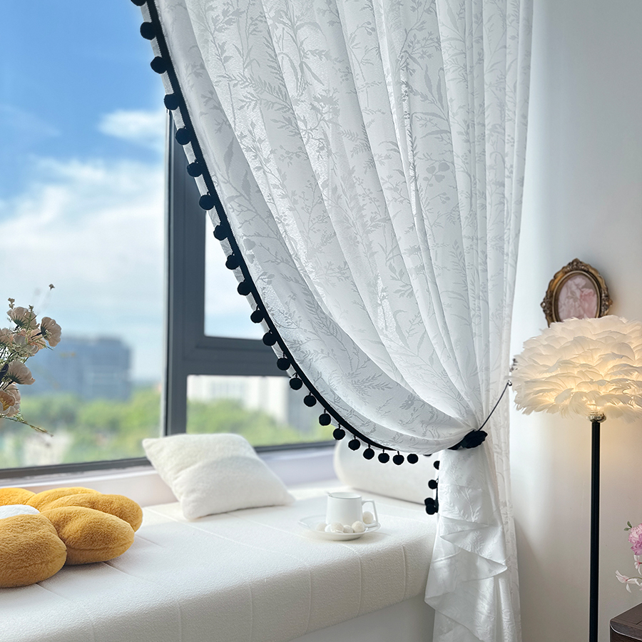 法式窗帘2025新款防晒卧室月枝影