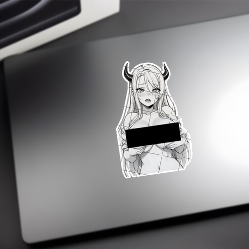 二次元恶魔美少女反光防水车贴