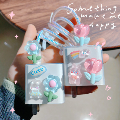 适用于华为畅享70x荣耀X60i X50麦芒50数据线保护套35W 40w充电器