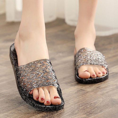 水晶居家室内浴室凉拖鞋透气防滑