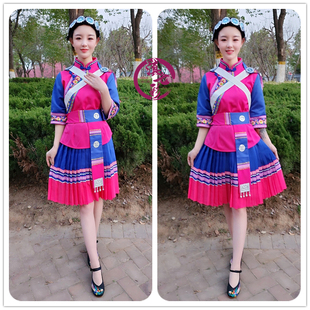 新款纳西族女装披星戴月云南丽江纳西族服饰摩梭族女装五件套