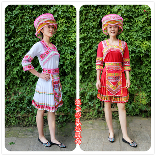 滇七彩民族服饰 精品苗族女套装 文山珠珠苗套装 手工串珠配围腰