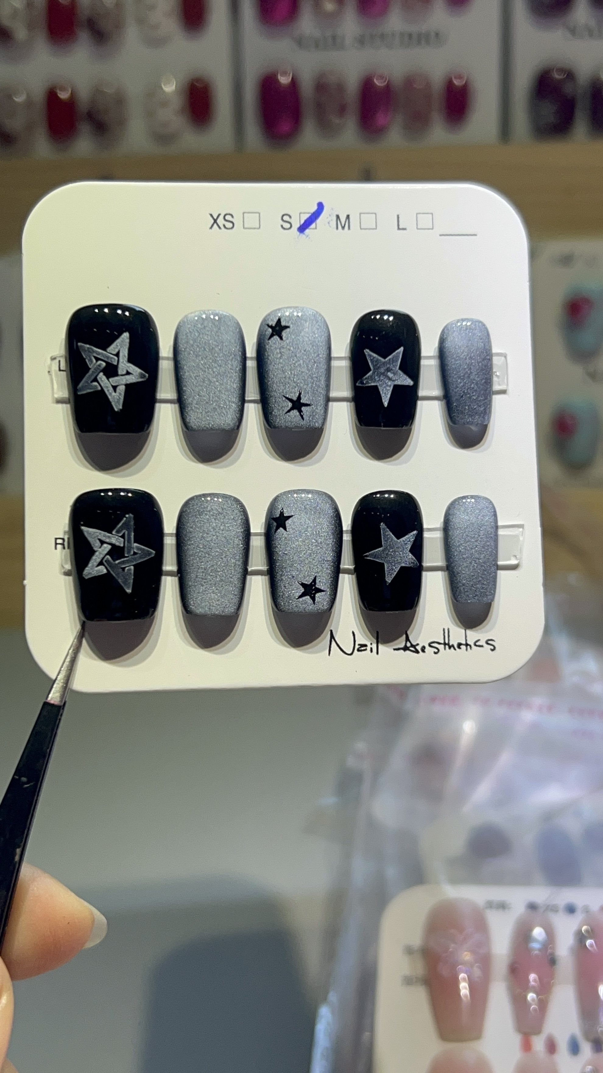 纯手工穿戴甲钻石美甲纯欲气质显白日常简约星星猫眼五角星秋冬季,彩妆/香水/美妆工具,穿戴甲/甲片,淘宝优惠券,粉丝福利购,淘宝优惠卷