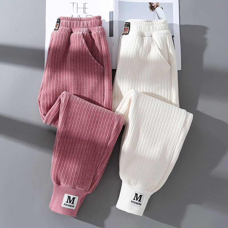 女童春秋雪尼尔裤子大童春装儿童卫裤一体绒小女孩加绒休闲运动裤,童装/婴儿装/亲子装,裤子,淘宝优惠券,粉丝福利购,淘宝优惠卷