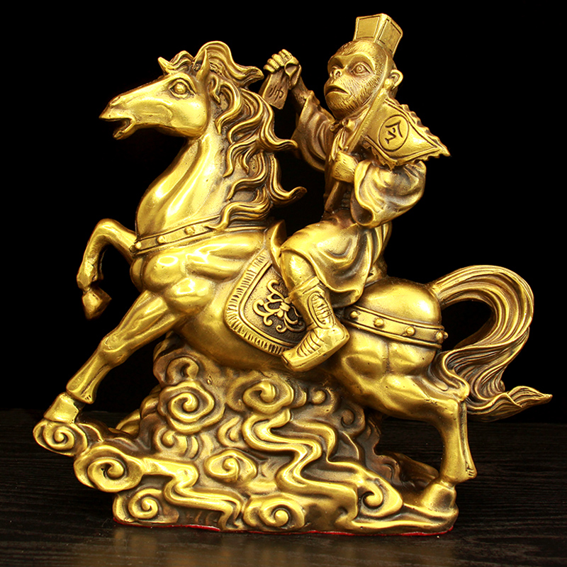 铜马上封侯摆件铜马铜猴家居装饰