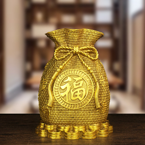 黄铜福袋存钱罐摆件福袋家居装饰