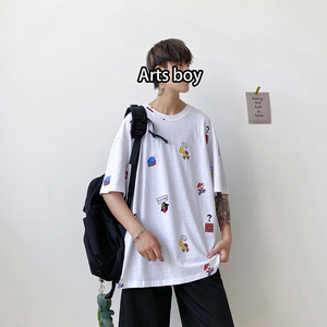 703-T211 夏季卡通男韩版数码印花短袖情侣T恤图片
