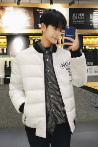 冬季男棉服棒球领棉衣 703-DJ571 特价白色无大码图片
