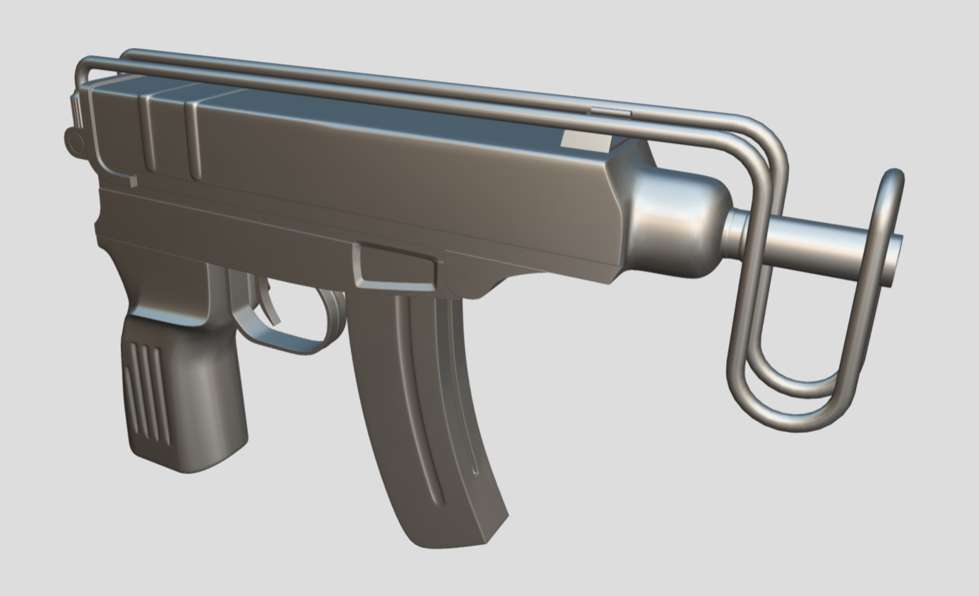 samopal vzor 61蝎式冲锋枪 缩比模型 3d打印 实心不可发射