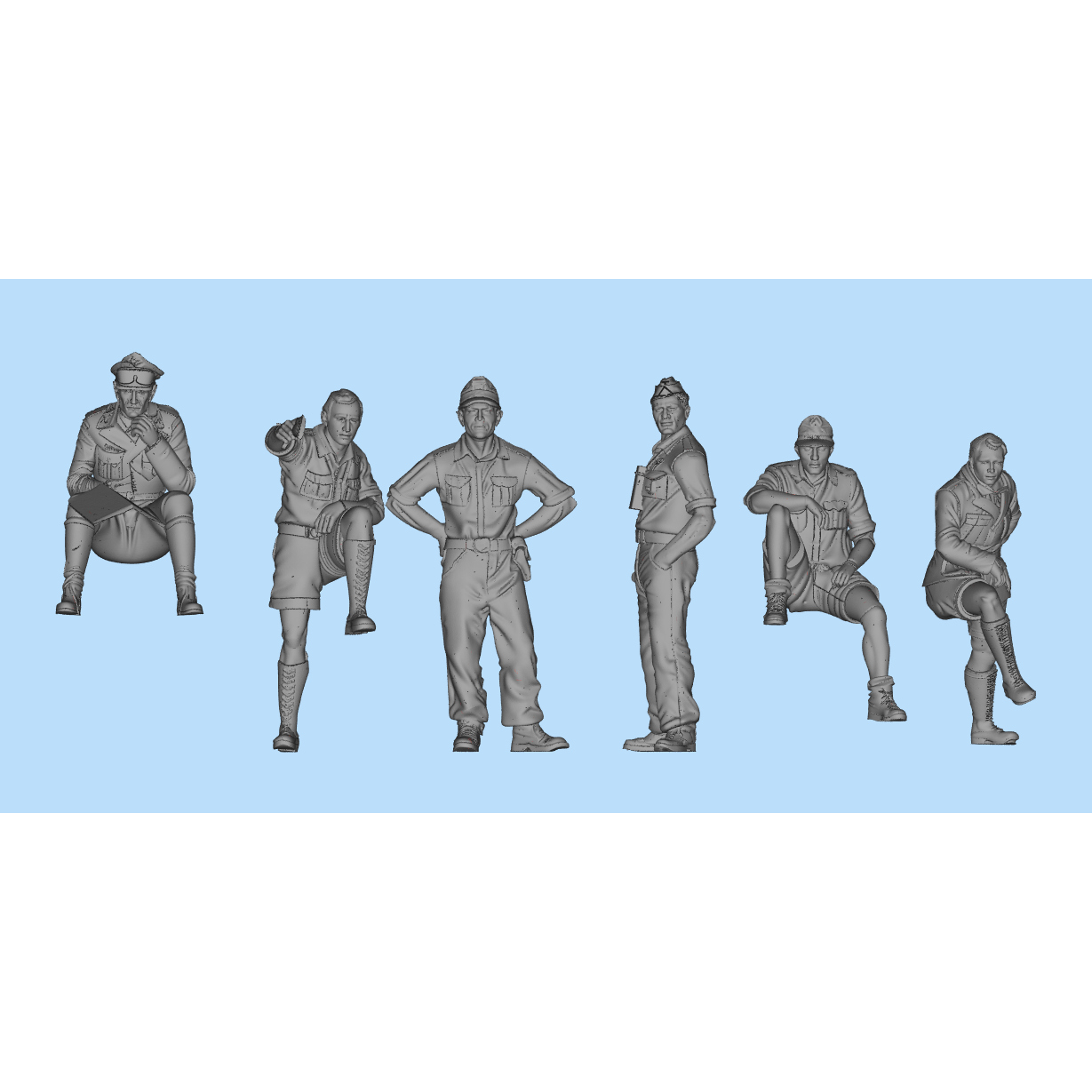 1/72 1/144 1/48 1/64  北非沙漠坦克军团德国将军树脂3d打印兵人