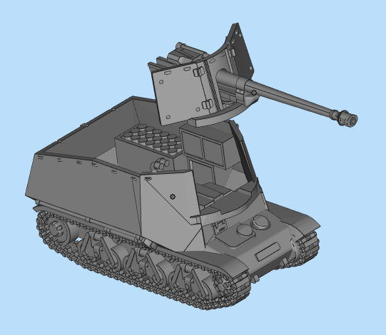 75mm Pak40 (Sf) auf Geschützwagen H39 自行榴弹炮 1/72 1/100