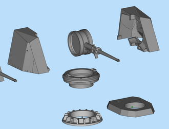 1/350 200 72 48 35 87 奥托梅莱拉 oto melara76mm舰炮拼装树