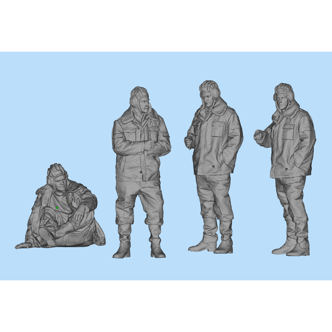 1/72 18 32 87 35 1/30 东欧车臣乌克兰俄罗斯坦克兵3d打印模型
