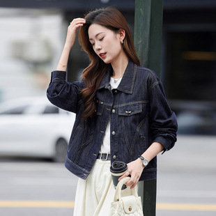 牛仔外套女2025秋季 洋气复古百搭显瘦牛仔夹克上衣外套GE2558 新款