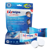ezywipe压缩洗脸巾纯棉一次性毛巾旅行游便携加厚洁面颗粒小方巾