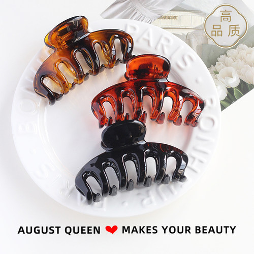 复古气质大号亚克力盘发抓夹女2025新款爆款高级感鲨鱼夹轻奢发夹
