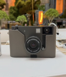 富士X-half xhalf相机原装皮套保护套配件相机包头层牛皮+铝合金