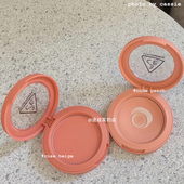 nude 3CE 春夏秋冬单色腮红玫瑰脏橘三文橘色奶茶南瓜rose pure