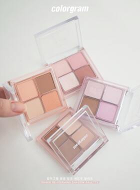 韩国COLORGRAM:TALK四色眼影珠光哑光少女生机ins爆款女idol同款