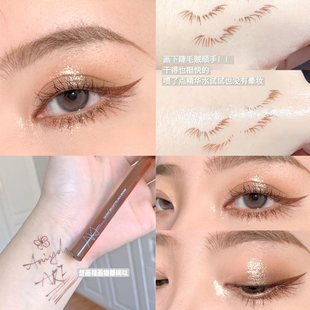 妈生下眼睑画出来！AKF眼线液笔超细软头极细持久防水不晕染棕色