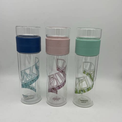 哈尔斯时尚款玻璃泡茶杯茶水分离 杯HBL-300-37A