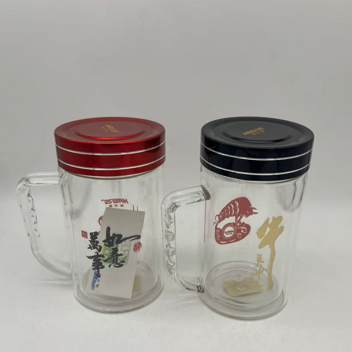 哈尔斯健康玻璃杯350mL 家用办公商务休闲健康养身水杯牛年库存