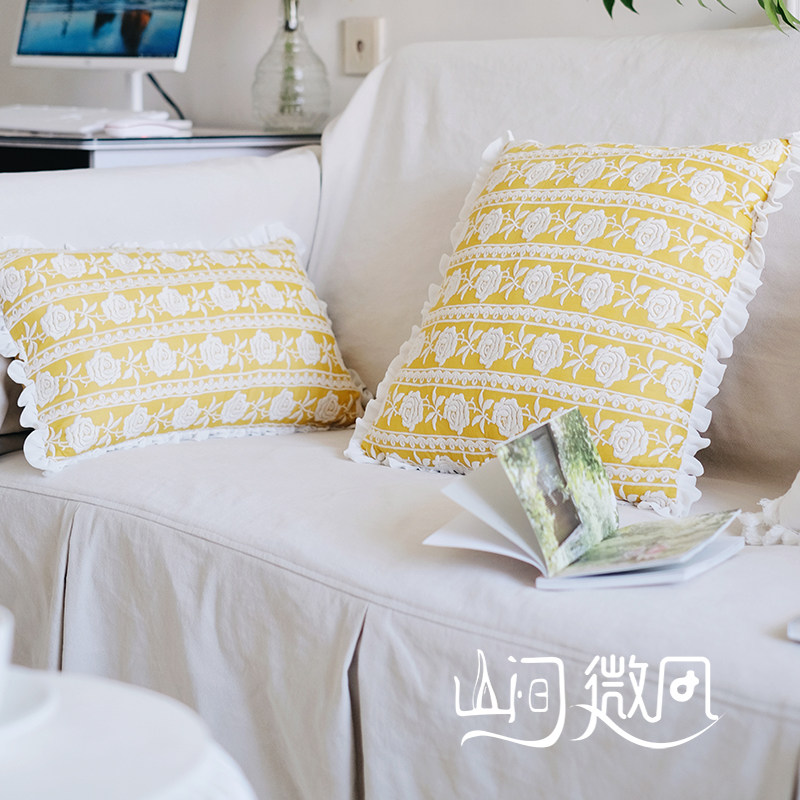 网红雏菊法式田园风沙发花朵抱枕