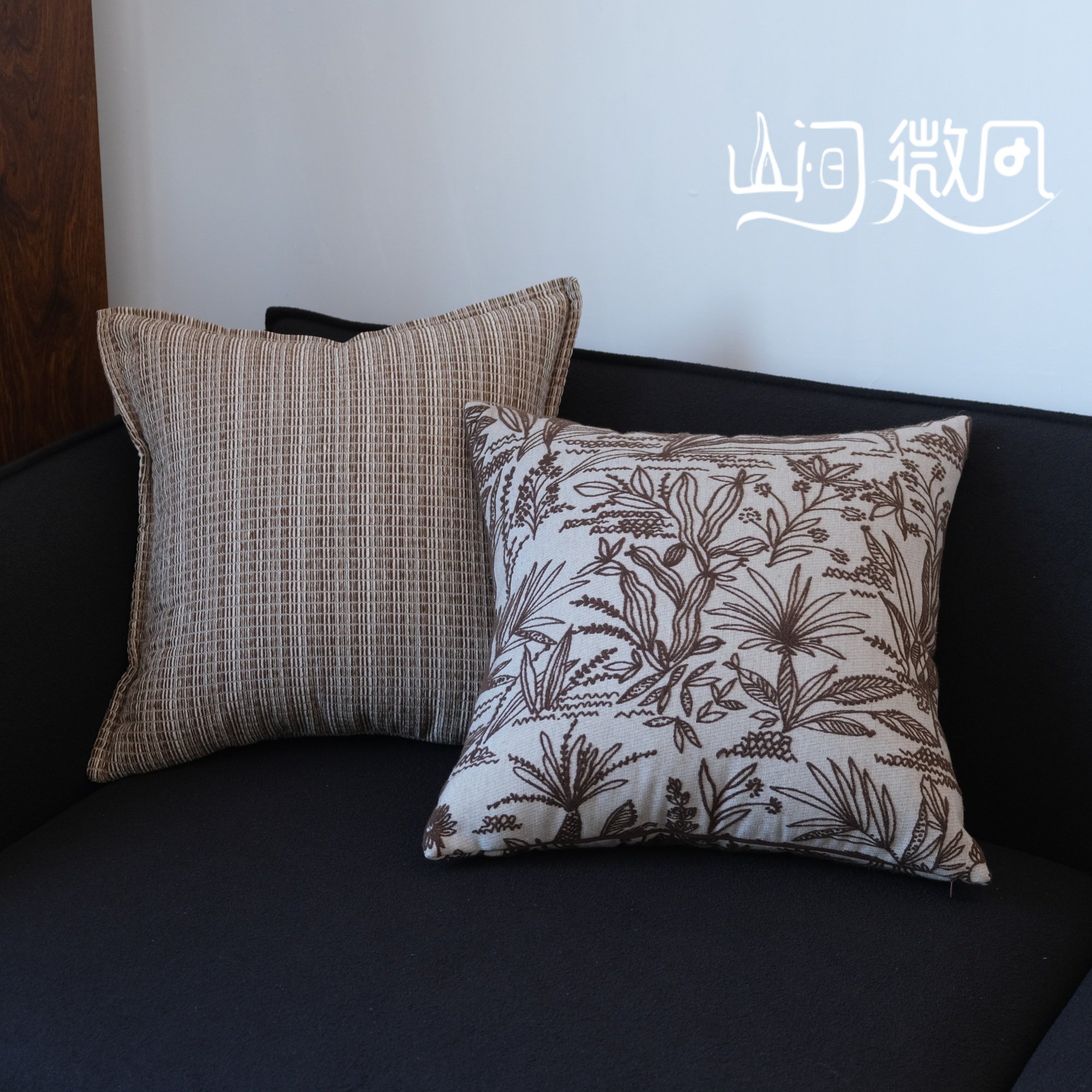 中古风抱枕靠垫高级感客厅沙发靠包枕套美拉德咖色法式靠枕复古风