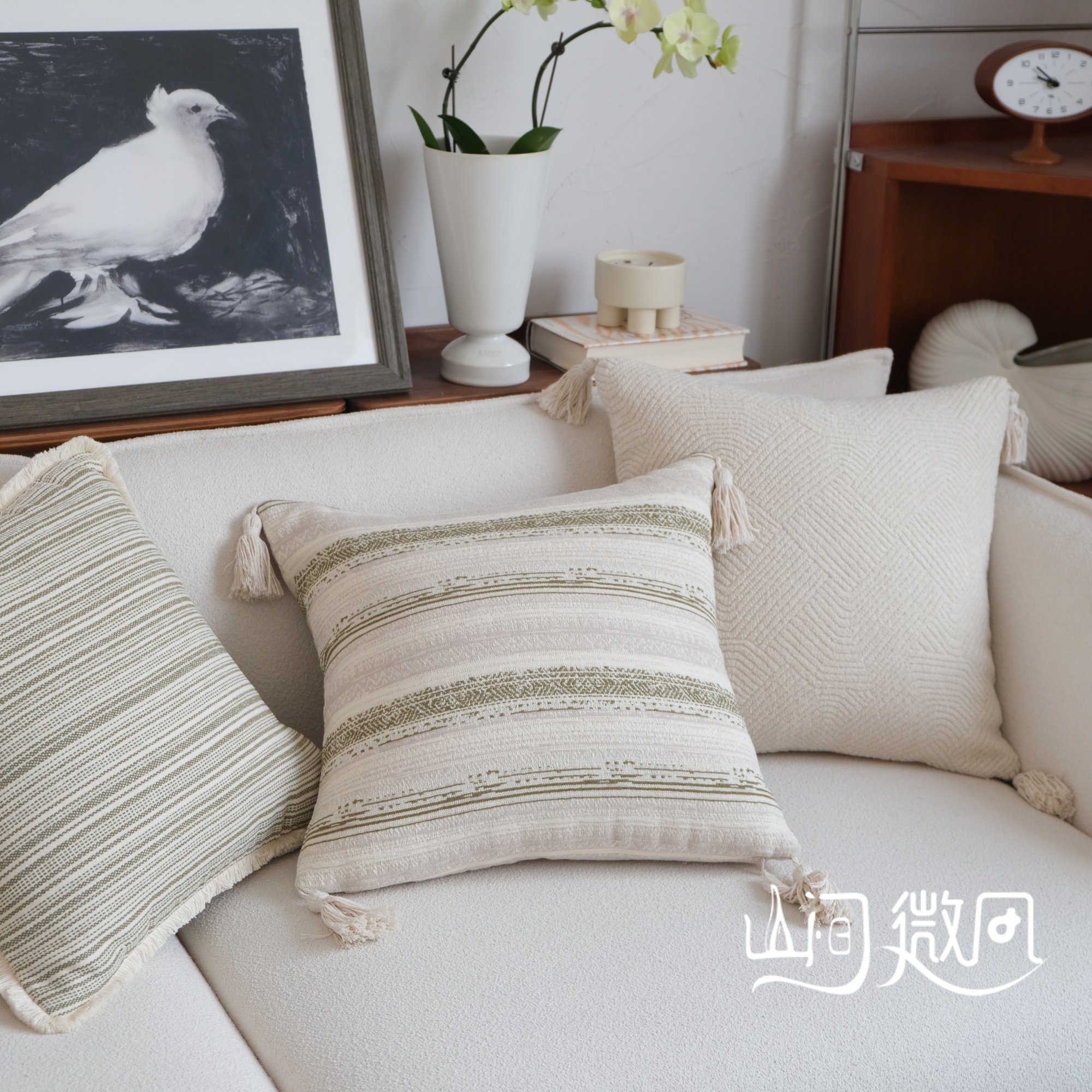 绿色抱枕靠垫客厅沙发床头椰子靠枕民宿靠枕靠包中古风法式自然风,居家布艺,靠垫/抱枕,淘宝优惠券,粉丝福利购,淘宝优惠卷