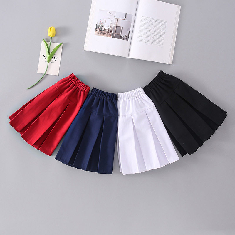 女童春秋百褶短裙校服休闲