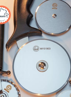 风和日丽不锈钢比萨轮刀烘焙工具披萨滚刀起酥轮刀切滚刀MY51903