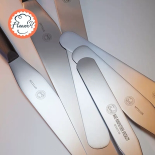 风和日丽抹刀不锈钢蛋糕奶油裱花抹平刀弯形抹刀8寸10寸烘焙刮刀