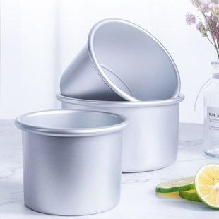 活底阳极蛋糕模 4寸5寸6寸7寸8英寸加高家用戚风四寸圆形烘焙模具