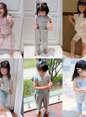 Miyababy SP系列T恤裤子套装女童2026夏季有机棉高品质高弹上衣