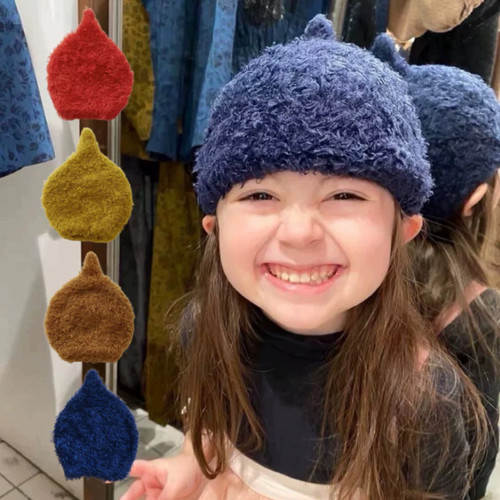 ins风毛绒绒精灵帽可爱柔软保暖