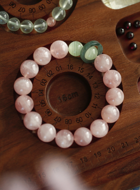 软语古典超仙粉晶招桃花手链女