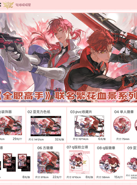 气球暖暖星 预售 全职高手联名繁花血景 徽章拍立得周边