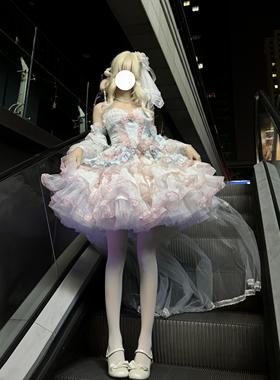 现货-艾丽娅花信-Lolita连衣裙洋装轻花嫁cla系甜美优雅蛋糕裙