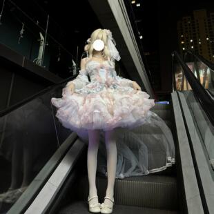 现货-艾丽娅花信-Lolita连衣裙洋装轻花嫁cla系甜美优雅蛋糕裙