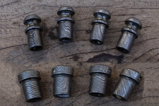 进口一体锻打大马士革钢北欧刀猎刀尾钉