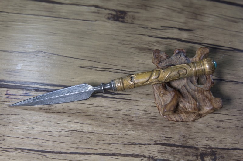 Hand-carved one Keel Damascus Tea knifein the Tableware , Tea set , Tea/With zero  category - from Buy2taobao.com to provide professional Taobao agent buy service